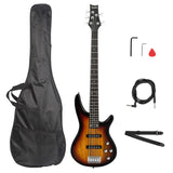 GIB Electric 5 String Bass Guitar Full Size Bag Strap Pick Connector Wrench 71595120