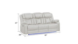 Challenger Modern Contemporary LED Power Recliner Sofa including cup holders made with wood and B009P294753