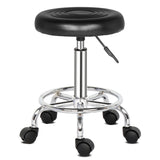 Round Stool with Lines Rotation Bar Stool Black 95601497