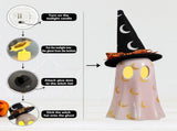 Halloween Decor Indoor, Set of 3 Ceramic Ghosts with Witch Hats, Cute Spooky Ghost Figurines for 61962924