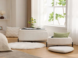 29.9"Wide 2 - Piece Upholstered Storage Ottoman Set Footrest Shoe Changing Stool with Metal W3098P296975
