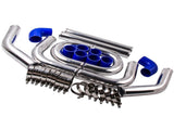 64mm Aluminum Universal Turbo Intercooler Piping Tube Kit Elbow Hose 2.5" 71938687