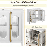 36-inch Bathroom Vanity 2 Soft Close Doors, Solid Wood Frame Modern Bathroom Storage Cabinet N710P223192K