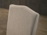 Breda Antique Gray Finish Upholstered Nailhead Dining Chair, Set of 2 T2574P164568