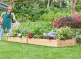 Divisible Planter Box for Home Vegetable Flower, 95 L x 25 W x 11 H, Wood 57509836