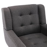 Modern Soft Linen Material Ergonomics Accent Chair Living Room Chair Bedroom Chair Home Chair With W67634085