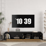 Mid Century Modern TV with LED Lights for 80 Inch TV, Entertainment Center Wooden TV, TV W1321P154003