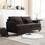 ZUN COOLMORE Mid Century Modern chenille Fabric Loveseat sofa, 2-Seat Upholstered Loveseat Sofa Modern W395P151900