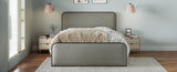 ZUN Modern Metal Bed Frame with Curved Upholstered Headboard and Footboard Bed with Under Bed Storage, WF319292AAE