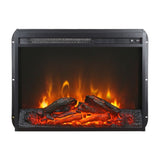 ZUN 23 inch electric fireplace insert, cost-effective heater with log set & realistic flame, overheating W1769P172914