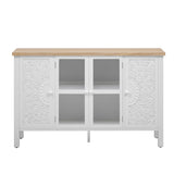 U-Can 47.2'' Retro TV Stand for TVs up to 43 Inches, Entertainment Center Media Console Cabinet with N724P233371K