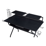 Rectangular Computer Desk with Keyboard Tray, Black B016P311805
