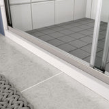 Bypass shower door, sliding door, with 1/4" tempered glass and Chromed finish 44-48"x70" W2122131038