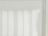 6 Piece Cotton Jacquard Oversized Comforter Set White/Grey Queen B035128778