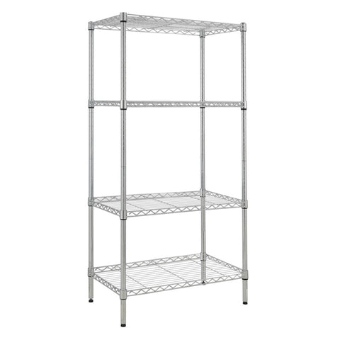 ZUN 4-Shelf Adjustable Wire Shelving Unit Chrome 18659891