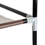 10 Tiers Shoe Rack with Dustproof Cover Closet Shoe Storage Cabinet Organizer Dark Brown 21202749