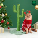 ZUN 26in Cactus Cat Scratching Post, Cute Cat Scratcher with Natural Sisal Posts & Flower Toppers for 48403907