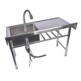 47.2 Inch Commercial Kitchen Prep & Utility Sink for Restaurant Kitchen Dual Bowl Style 51504696
