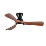 Hot sales 42 Inch Black Ceiling Fan with Lights Flush Mount Ceiling Fan with Remote Control, ABS W2991P338640