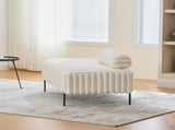 49.6" Wide Upholstered Mini Loveseat with Metal Legs, 2-Seater Small Sofa End of Bed Bench Window W3118P307506