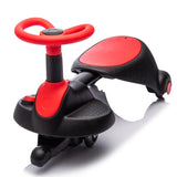 ZUN 6V Kids Ride On Electric Wiggle Car,Flashing & Shock absorbing PU Wheels For Effective Floor W1578P213377