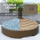 Brown Round Patio Umbrella Base Holder 44069757