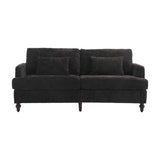 ZUN COOLMORE Mid Century Modern chenille Fabric Loveseat sofa, 2-Seat Upholstered Loveseat Sofa Modern W395P151900