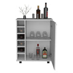 ZUN Wick Bar Cart with Integrated Wine Storage, Spacious Cabinet and Smooth Rollers B200P188880