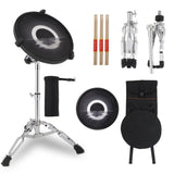 ZUN 12in Drum Practice Pad Kit with Snare Drum Stand, Backpack, Drumsticks 35218372