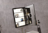 ZUN LED Lighted Bathroom Medicine Cabinet with Mirror, Surface Lighted Medicine W2287P243039