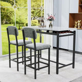 ZUN Kitchen Table Set, Dining Table and Chairs for 2, 3 Piece Dining Room Table Set with 2 Upholstered 05790443