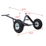 Trailer Dolly with Pneumatic Tires - 600 Lb. Maximum Tongue Weight Capacity, black color W46542295