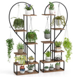 2PCS metal plant rack with 6 metal hooks 43234307