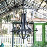 6 - Light Metal Chandelier, Hanging Light Fixture with Adjustable Chain for Kitchen Dining Room W2078138933