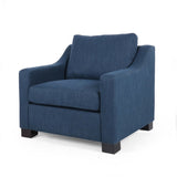 Upholstered Club Chair-Blue N758P268286B
