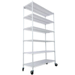 ZUN 6 Tier 6000lbs Capacity NSF Metal Shelf Wire Shelving Unit, Heavy Duty Adjustable Storage Rack with W465142128