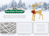Lighted Christmas Reindeer Outdoor Decorations, Weather Proof 4ft Santa's Sleigh Reindeer Christmas 03912676