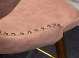 Nevis Mid-century Modern Faux Leather Tufted Nailhead Trim Counter Stool Set of 2, Pink T2574P165098