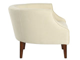 Modern Club Chair with Button-Tufted Back & Tonal Piping Contemporary Upholstered Tub Chair with N767P266718B