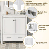 ZUN 30" White Bathroom Vanity Single Sink, Combo Cabinet Undermount Sink, Bathroom Storage Cabinet 49208609