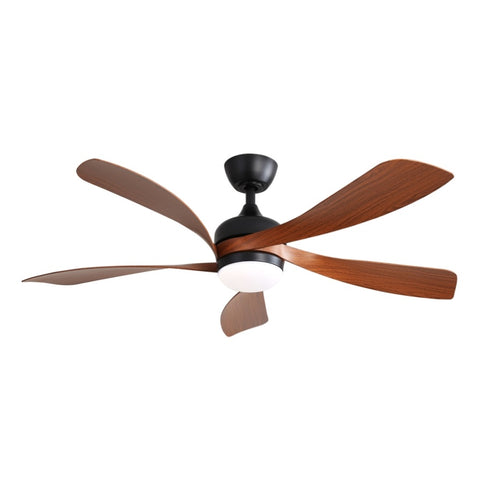 ZUN 52 Inch Indoor Ceiling Fan With 3 Color Dimmable 5 ABS Blades Remote Control Reversible DC Motor W934P187537