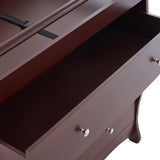 Brown painted surface MDF three-layer drawer 90.5*58*92cm children's wooden bed with safety belt and 36996880