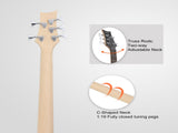 44 Inch GIB 5 String H-H Pickup Laurel Wood Fingerboard Electric Bass Guitar 62416959
