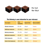 Acacia Wood Interlocking Deck Tiles Checker Pattern, 30 PCS 12" x 12" Square Acacia Hardwood Outdoor W2391P272587