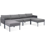 ZUN 6-Pieces Aluminum Patio Furniture Set, Modern Metal Outdoor Conversation Set Sectional Sofa With 45069298