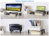 Adjustable Monitor Riser Stand, 3Level Height Adjustable Metal Monitor Stand with Ventilated Mesh 05957790