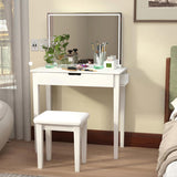 Vanity Desk Set With Mirror For Makeup, Makeup Table With 1 Drawer Storage Cosmetics, Vanity 56438558
