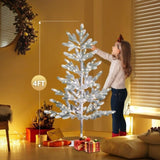 4ft Pine Tree Shape PE Material 48 Branches Green Flocking 325 Lights Warm White Two-color 8 Modes 52774934