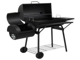 Barrel Charcoal Grill with Offset Smoker & Warming Rack, Outdoor BBQ Grill with 557 Sq. In. Grilling 02112676