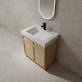 30" Freestanding Bathroom Vanity with White Resin Sink & 2 Soft-Close Cabinet Doors W999P239160